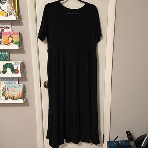 Anrabess Black Tiered Dress